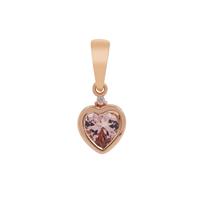 Cherry Blossom™ Morganite Pendant with Natural Pink Diamond in 9K Rose Gold 0.70ct