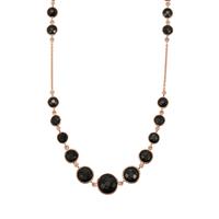 Black Onyx Necklace in Rose Gold Vermeil 45.75cts