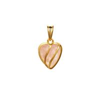 Rose Quartz Pendant in Gold Tone Sterling Silver 4.50cts