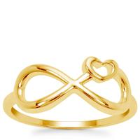 Infinity Ring in Gold Plated Sterling Silver