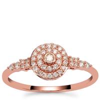 Natural Pink Diamond Ring in 9K Rose Gold 0.26ct