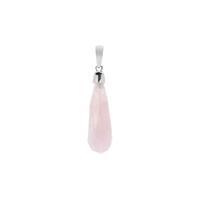 Rose Quartz Pendant in Sterling Silver 17.53cts