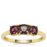 Burmese Purple Spinel Ring in 9K Gold 1.30cts