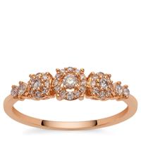 Natural Pink Diamonds Ring in 9K Rose Gold 0.28ct