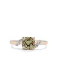 Csarite® Ring with Diamond in 9K Gold 1.70cts