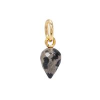 Dalmatian Jasper Molte Charm in Gold Plated Sterling Silver 2.50cts