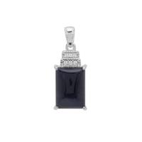 Bharat Sapphire Pendant with White Zircon in Sterling Silver 13.55cts