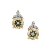 Csarite® Earrings with Diamond in 9K Gold 1.10cts