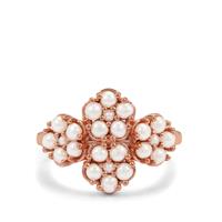 Indonesian Seed Pearl Ring in Rose Gold Plated Sterling Silver