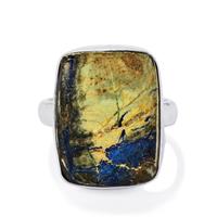 Cyber Web Chrysocolla Ring in Sterling Silver 13.11cts
