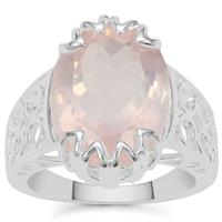 Rose Quartz Ring in Sterling Silver 8.50cts