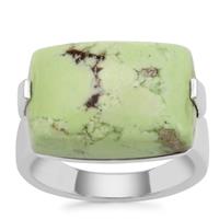 Queensland Chrysoprase Ring in Sterling Silver 13cts