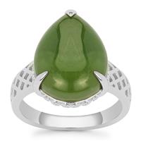 Nephrite Jade Ring in Sterling Silver 8.75cts