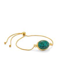 Chrysocolla Bracelet in Gold Plated Sterling Silver 10cts
