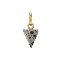 Dalmatian Jasper Molte Charm in Gold Plated Sterling Silver 3.20cts