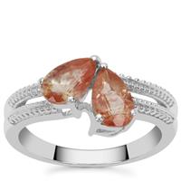 Imperial Mongolian Andesine Ring in Sterling Silver 1.70cts