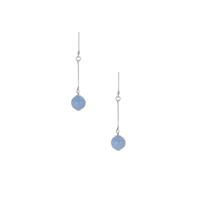 Aquamarine Earrings in Sterling Silver 6.56cts