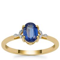 Nilamani Ring with White Zircon in 9K Gold 1.10cts