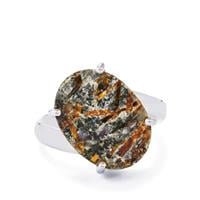 Astrophyllite Drusy Ring in Sterling Silver 10cts