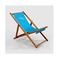 Personalised Deck Chair - White Text on Blue
