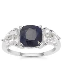 Bharat Sapphire Ring with White Topaz in Sterling Silver 4.60cts