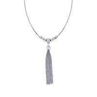 18" Sterling Silver Altro Slider Tassel Necklace 5.56g