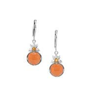 Triphylite Earrings with Diamantina Citrine in Sterling Silver 6.76cts