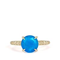 Ethiopian Paraiba Blue Opal Ring in 9K Gold 1.61cts