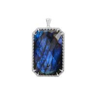 Labradorite Pendant in Sterling Silver 71.55cts