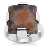 Iolite Sunstone Ring in Sterling Silver 11.50cts