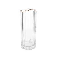 Jagged Edge Clear Glass Vase 