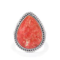 Thulite Ring in Sterling Silver 15cts