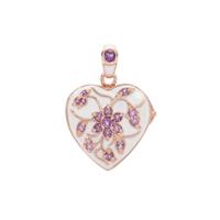 African Amethyst Locket in Rose Gold Plated Sterling Silver 0.80ct
