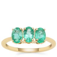 Siberian Emerald Ring in 9K Gold 1.42cts