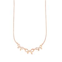 Singida Tanzanian Zircon Necklace in Rose Gold Plated Sterling Silver 0.16cts