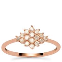 Natural Pink Diamonds Ring in 9K Rose Gold 0.35ct