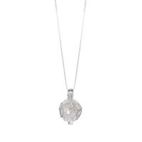 Kaori Cultured Pearl Necklace with White Topaz in Sterling Silver (8mm)
