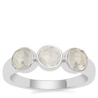 Rose Cut Plush Diamond Sunstone Ring in Sterling Silver1.27cts