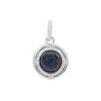 Russian Rhodusite Pendant with White Topaz in Sterling Silver 2.45cts