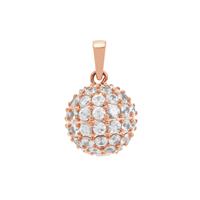 Ratanakiri Zircon Pendant in Rose Gold Plated Sterling Silver 10.05cts