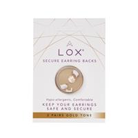 Lox Gold Plated Secure Earring Backs - 2 Pack