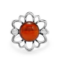 American Fire Opal Ring in Sterling Silver 3.11cts