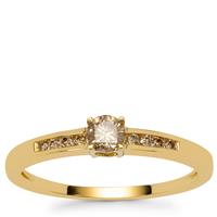 Cape Champagne Diamonds Ring in 9K Gold 0.30ct