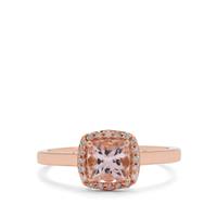 Cherry Blossom™ Morganite Ring with Natural Pink Diamond in 9K Rose Gold 0.90ct