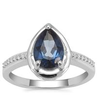 Hope Topaz Ring with White Zircon in Sterling Silver 2.35cts