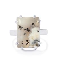 Siberian Dendrite Quartz Ring in Sterling Silver 10.72cts