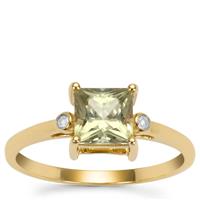Csarite® Ring with Diamond in 9K Gold 1.30cts