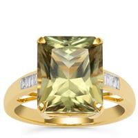 Csarite® Ring with Diamond in 18K Gold 7.10cts