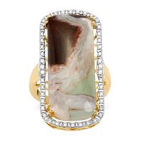 Aquaprase™ Ring with Diamond in 18K Gold 18.90cts