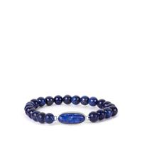 Lapis Lazuli Stretchable Bracelet in Sterling Silver 88.46cts